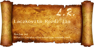 Laczkovits Rozália névjegykártya
