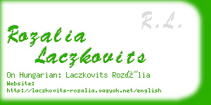 rozalia laczkovits business card